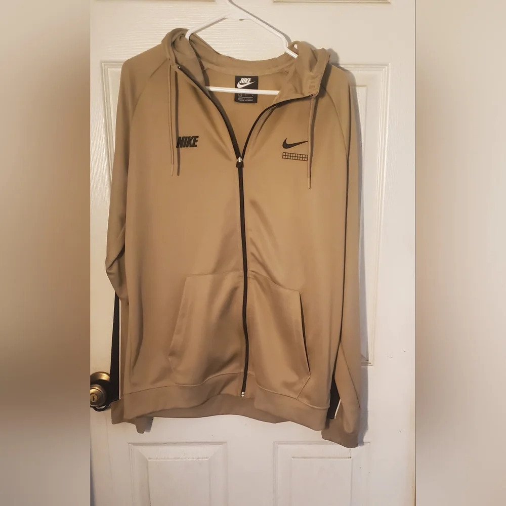 Nike DNA PKA full zip khaki / black hooded large jacket - Picture 2 of 8